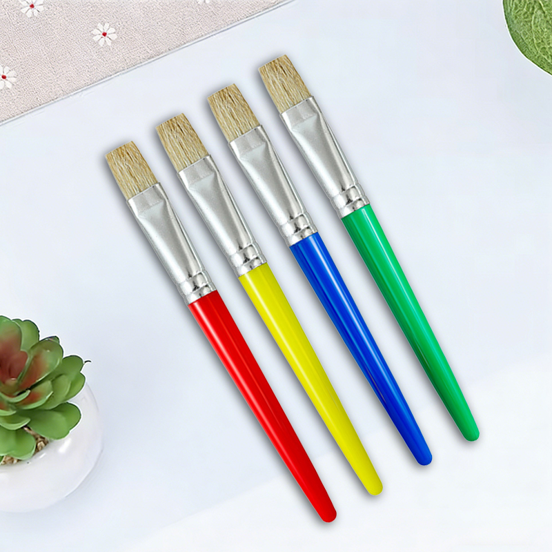 Gouache Paint Set - Ensemble de 4 pinceaux plats à