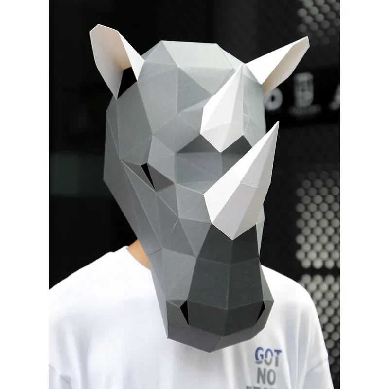 Masque de tête de rhinocéros p - Art Craft Cardboard avis et prix