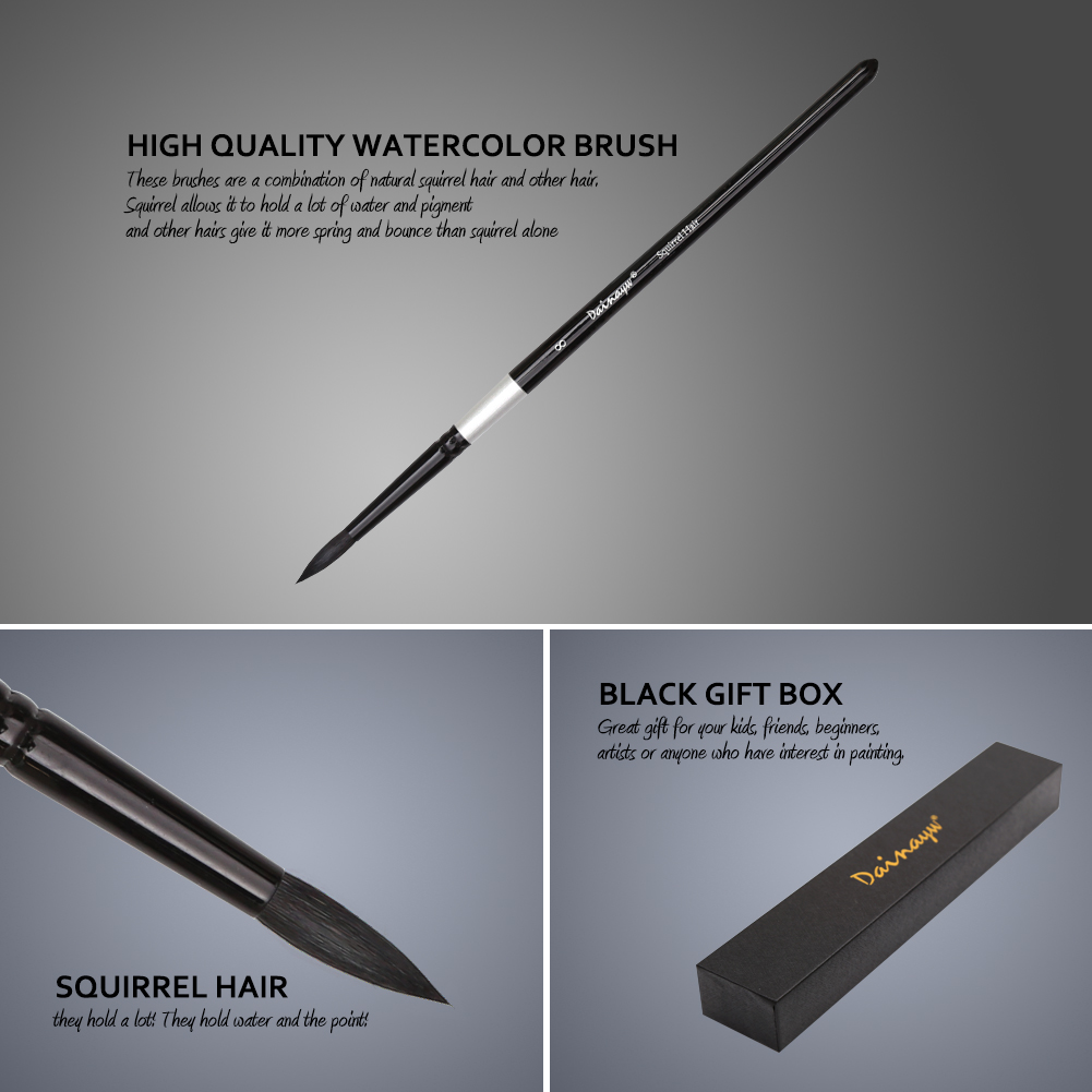 Dainayw 4 brosses écureuil che - Gouache Paint Set avis et prix